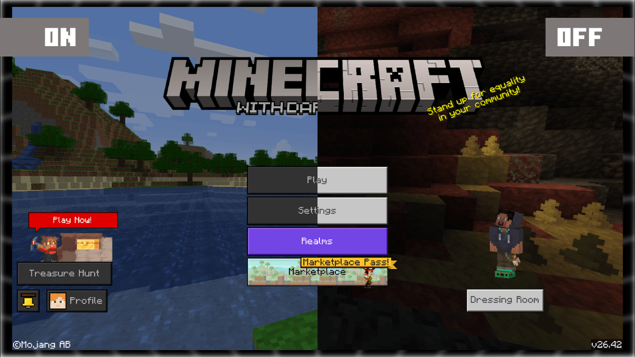 MINECRAFT With dark theme v1.3 — screenshot 1
