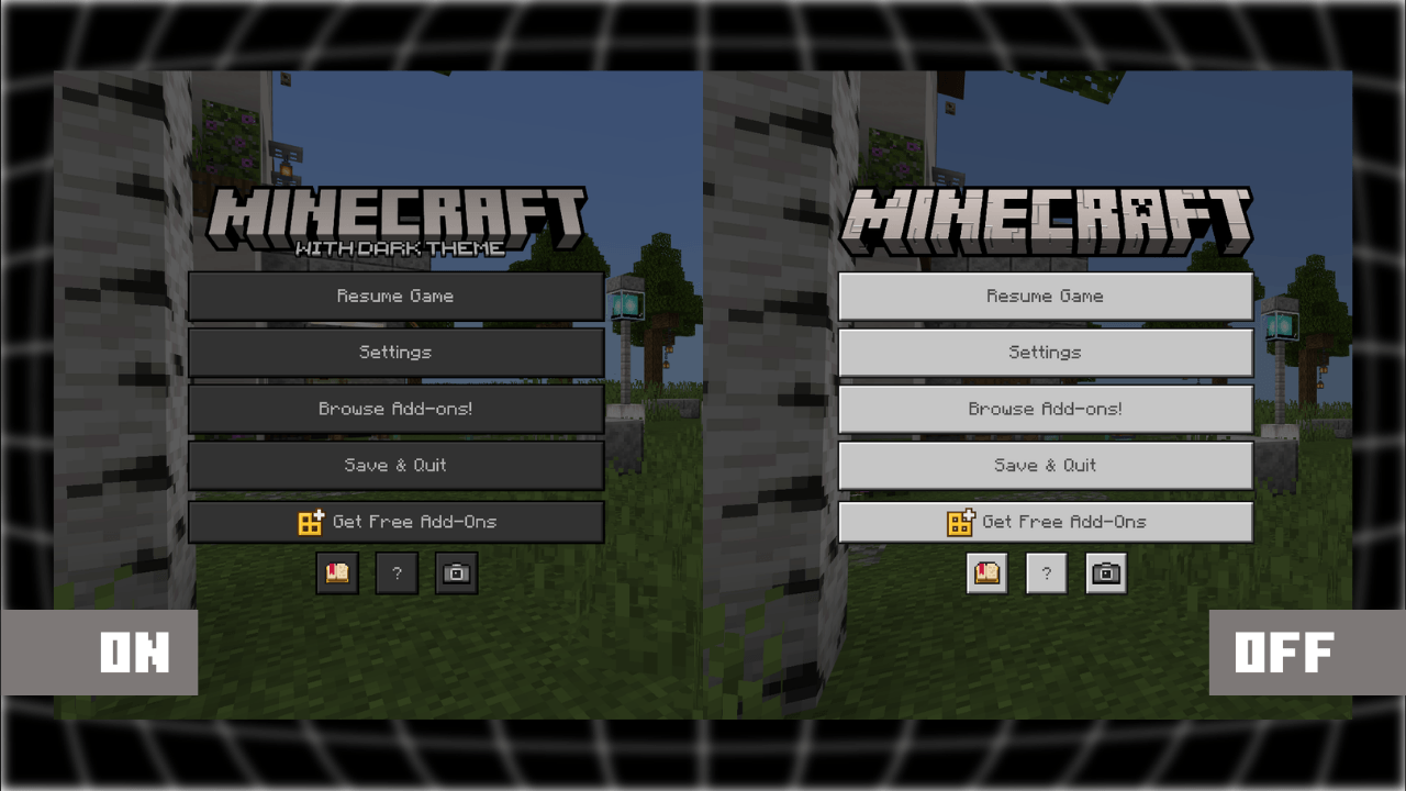 MINECRAFT With dark theme v1.3 — screenshot 6