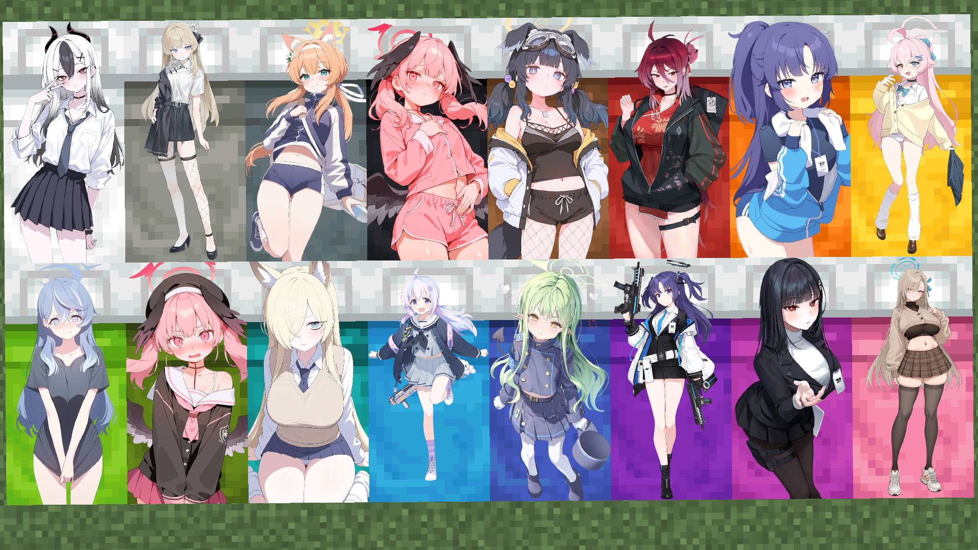 blue archive waifu beds — screenshot 1