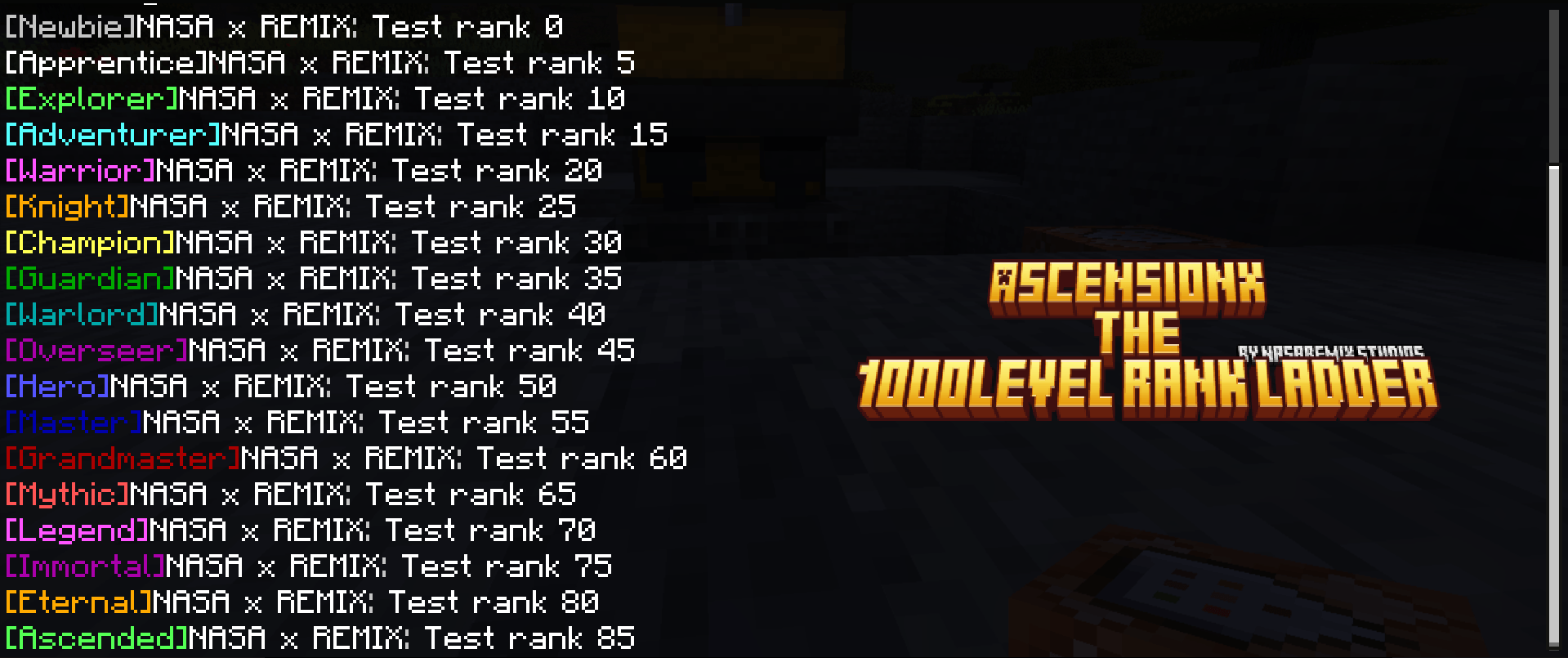 [Realm Compatible]Ascension X — The Chat Rank 1000‑Level Ladder — screenshot 1