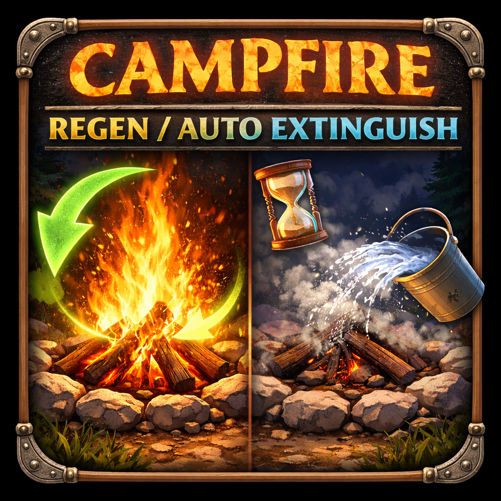 Campfire regen / auto extinguish