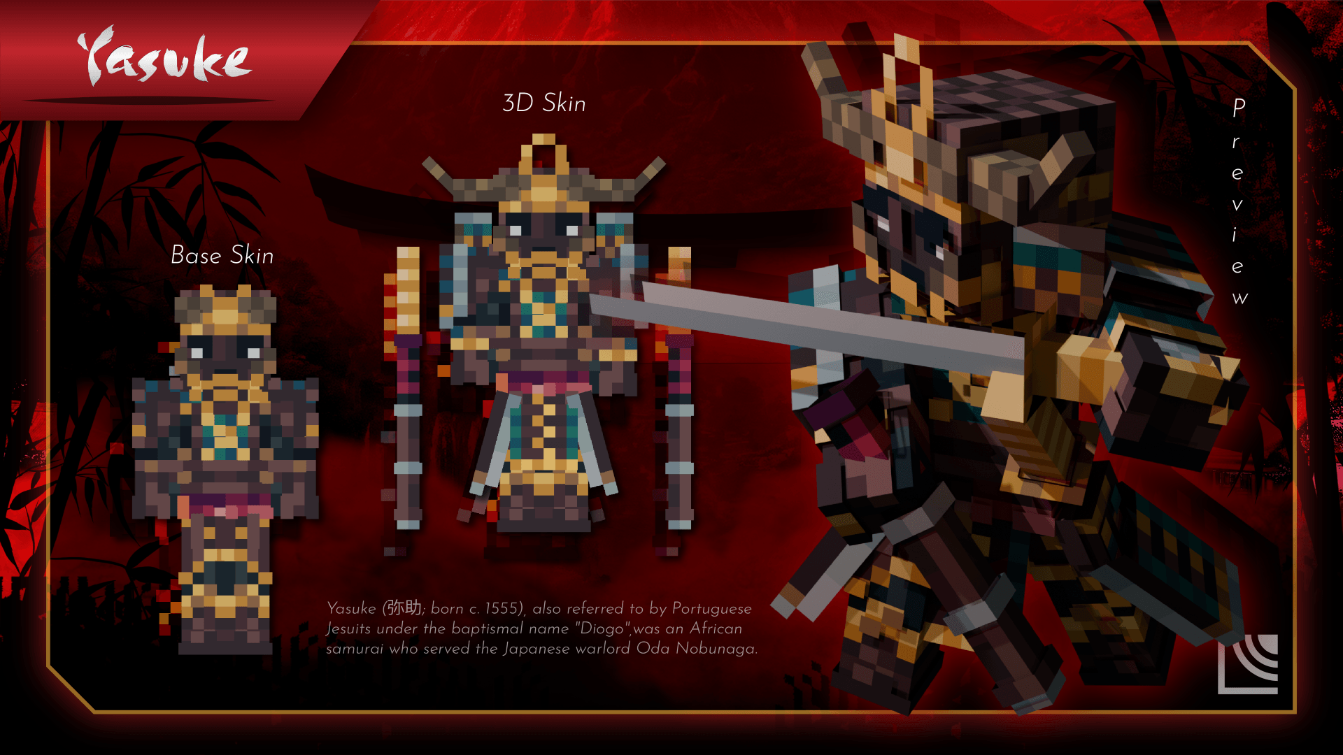 Assassin's Creed Shadows - Minecraft Skin Pack — screenshot 3