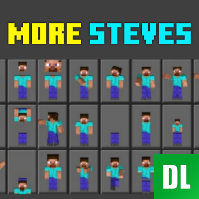 More Steve's Skinpack (including the biggest Steve)