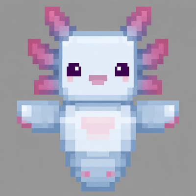 Cute Blue Axolotl Totem of Undying
