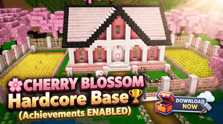 HardCore Survival World With Cherry House (Achievements On) — screenshot 1