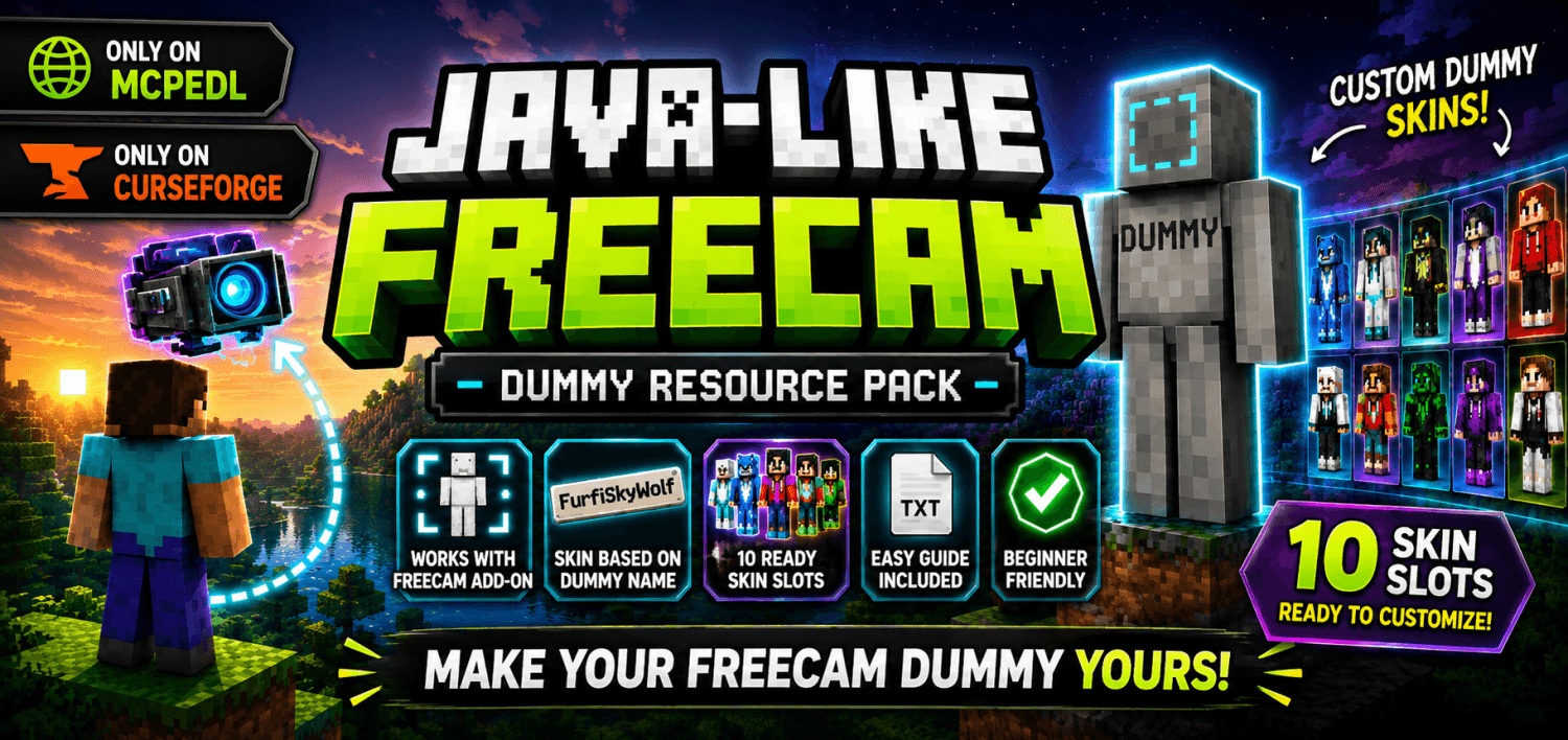 Java-Like Freecam custom dummy skins — screenshot 1