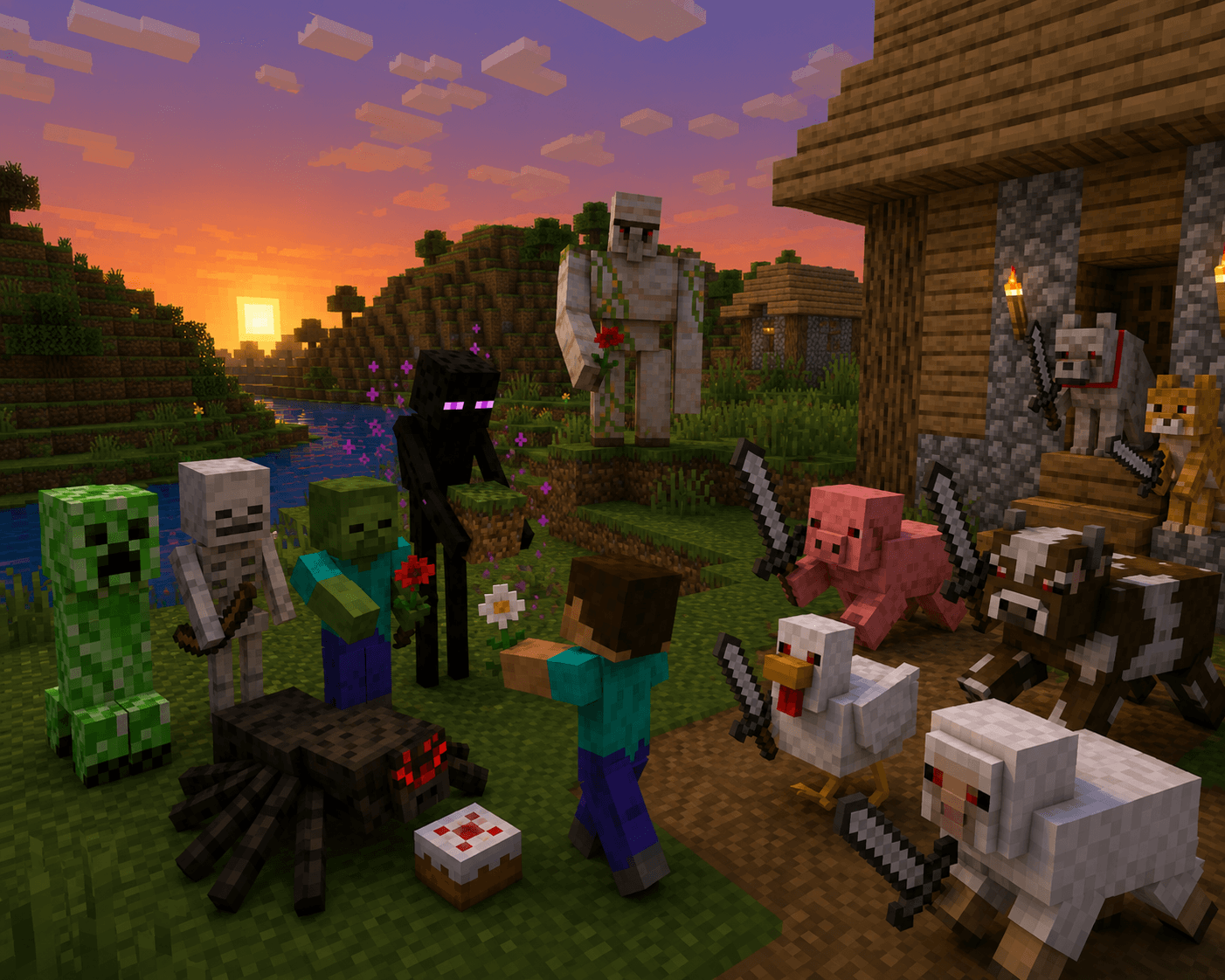 HOSTILE MOBS ARE FRIENDLY AND FRIENDLY MOBS ARE HOSTILE — screenshot 1