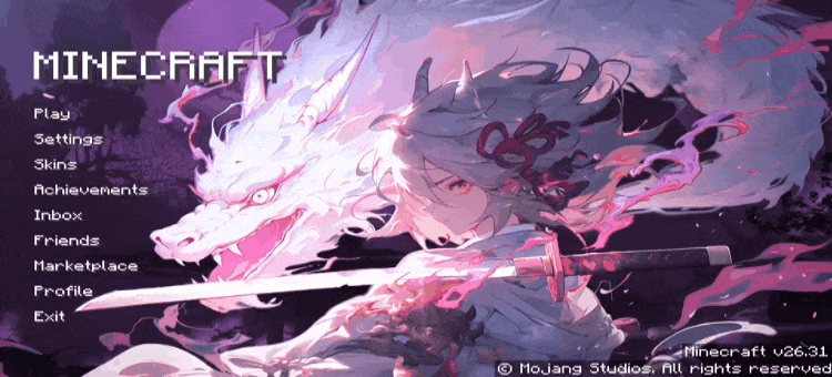 Animated Menu: Moonlit Blade of the White Dragon — screenshot 1