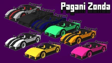 Minecraft Style Pagani Zonda Car