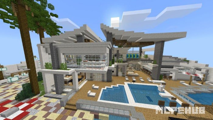 Modern Redstone Mansion Vs Blue Map