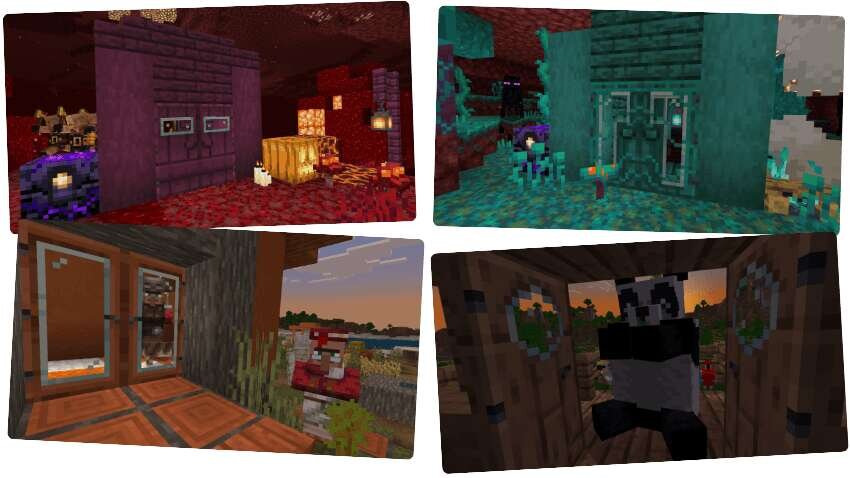 Glass Doors Windowed Textures