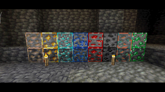 Animated Glowing Ores Textures