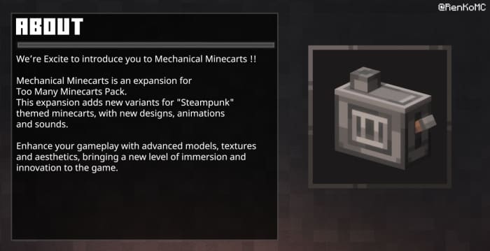 Mechanical Minecarts Textures