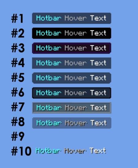 Custom Hotbar Hover Text Textures