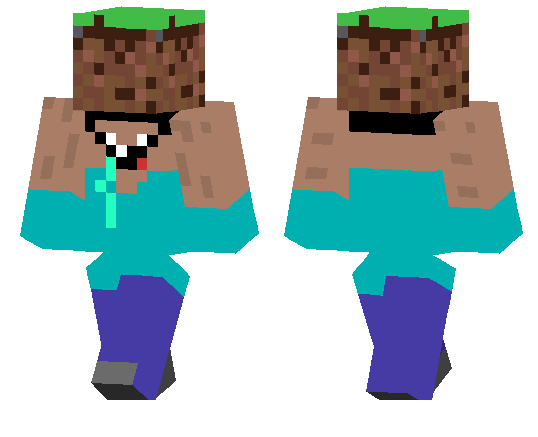 Steve with Grass Block Skin