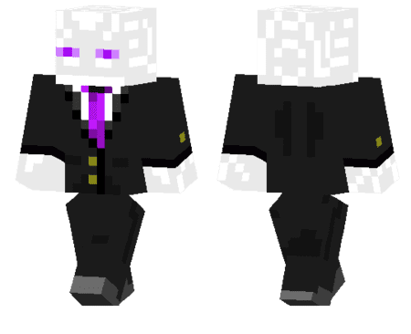 White Enderman in Suit Skin
