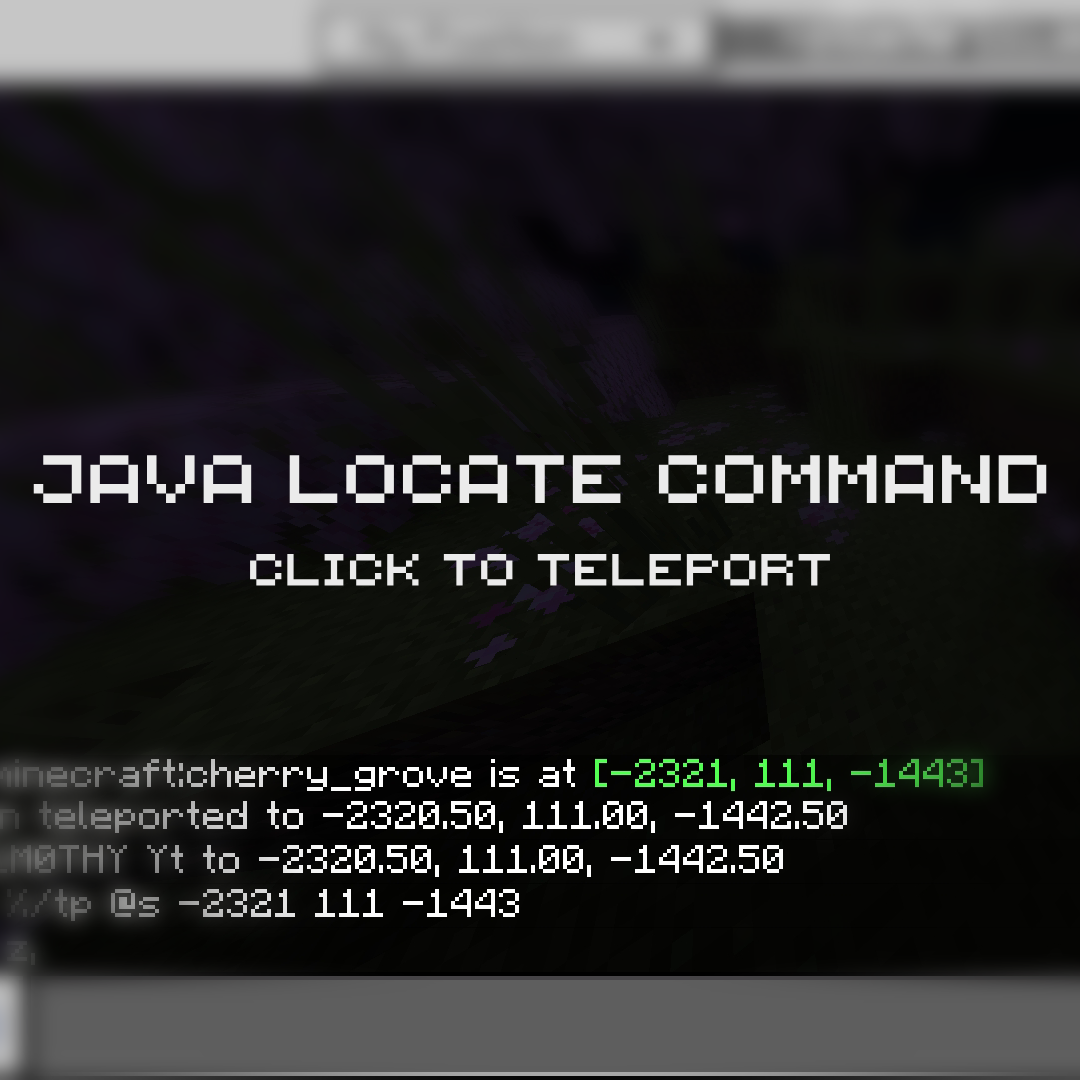 Java Locate Command v0.3 | [Only 1.21.70+]