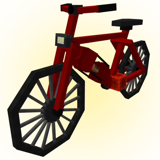 Redstone Bicycle with Dynamic Light
