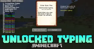 Unlocked Typing Mod (1.21.11, 1.20.1) – Signs, Books, Anvils, World Names, And Chat Formatting
