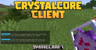 Crystalcore Client Mod (1.21.11, 1.20.1) – Combat Helpers With A Single Toggle Key
