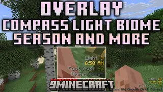 Overlay Compass Light Biome Season And More Mod (1.21.11, 1.20.1) – Clean Info