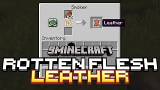 Rotten Flesh Leather Mod (1.21.4, 1.20.1) – Change Rotten Flesh To Leather