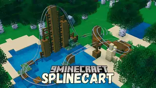 Splinecart Mod (1.21.3, 1.21.1) – Adds Curved Rail Tracks