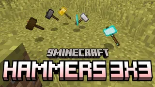 Hammers 3×3 Mod (1.21.8, 1.20.1) – Carve Caves with One Swing