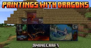 Paintings With Dragons Mod (1.21.1, 1.20.1) – Hang Dragons on Your Walls