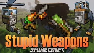 Stupid Weapons Mod (1.20.6, 1.16.5) – Firearms, Silly Artifacts