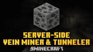 Server-Side Vein Miner & Tunneler Mod (1.21.8, 1.20.1) – Boost Your Mining Efficiency