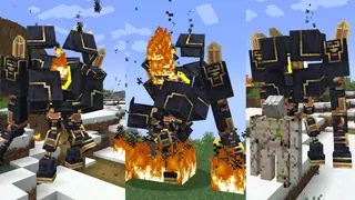 Infinity Golem Boss Fight Mod (1.20.1) – A Fiery Golem Boss Awaits