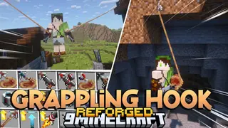 Grappling Hook Reforged Mod (1.20.1) – A Fixed version of Grappling Hook