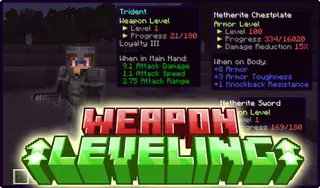 Weapon Leveling Mod (1.20.1, 1.19.2) – Gain More Power