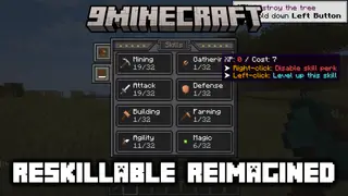 Reskillable Reimagined Mod (1.21.1, 1.20.1) – Level Up Skills