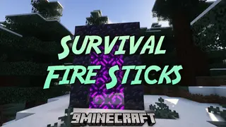 Survival Fire Sticks Mod (1.21.1, 1.20.1) – Early Game Tool