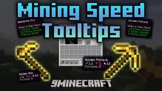 Mining Speed Tooltips Mod (1.21.5, 1.20.1) – Choose the Fastest Pickaxe