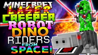 Laser Creeper Robot Dino Riders From Space Mod (1.20.1, 1.12.2)