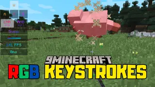 RGB Keystrokes Mod (1.8.9) – Shows the Keys You Press on the Screen