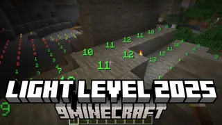 Light Level 2025 Mod (1.21.8, 1.21.5) – See Light Levels Above Every Block