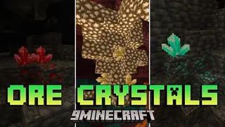 Ore Crystals Mod (1.21.8, 1.20.1) – Shiny Drops From Stone Tops
