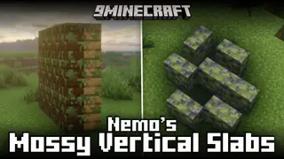 Nemo's Mossy Vertical Slabs Mod (1.21.5, 1.21.1) – Mossy Variants Of Vertical Slabs