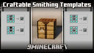 Craftable Smithing Templates Mod (1.21.8, 1.20.1) – New Recipes For Smithing Templates