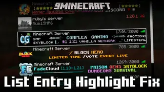 List Entry Highlight Fix Mod (1.21.8, 1.20.1) – Fixes The Misalignment On The Server List