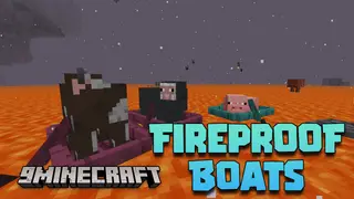 Fireproof Boats Mod (1.21.1, 1.20.1) – Sailing The Sea Of Lava