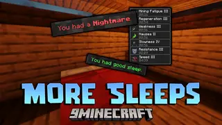 More Sleeps Mod (1.20.4, 1.20.1) – Random Sleep Effects After Rest