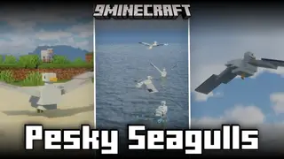 Pesky Seagulls Mod (1.21.1, 1.20.4) – Adds Annoying Seagulls Into The game