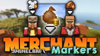 Merchant Markers Mod (1.21.4, 1.20.1) – Easily Identify Villagers' Professions