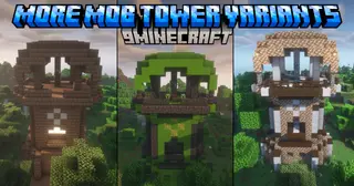 More Mob Tower Variants Mod (1.21.5, 1.20.1) – Tower Dungeons Featuring Your Favorite