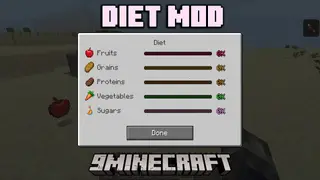 Diet Mod (1.20.1, 1.19.2) – Food Groups, Dietary Effects
